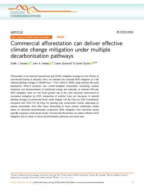 Commercial afforestation can deliver effective climate change ... - raincitystudios.com