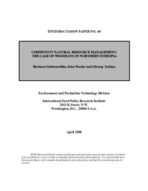 Community natural resource management: the case of woodlots - raincitystudios.com
