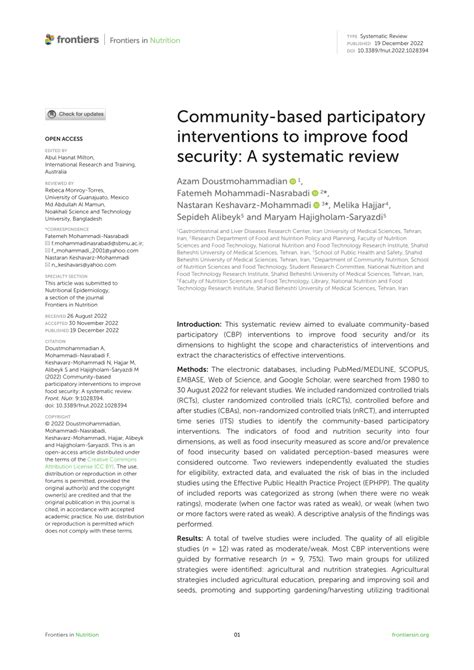 Community-Based and System-Level Interventions for Improving Food ... - raincitystudios.com