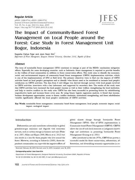 Community-based forest management moderates the impact of … - raincitystudios.com