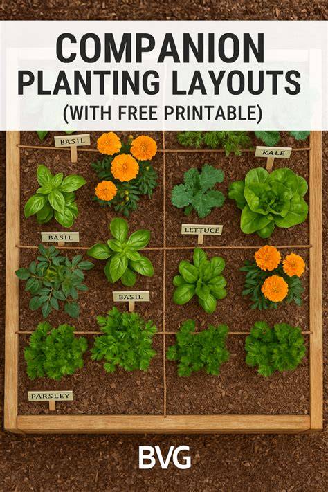 Companion Planting Layouts (with free printable) - raincitystudios.com