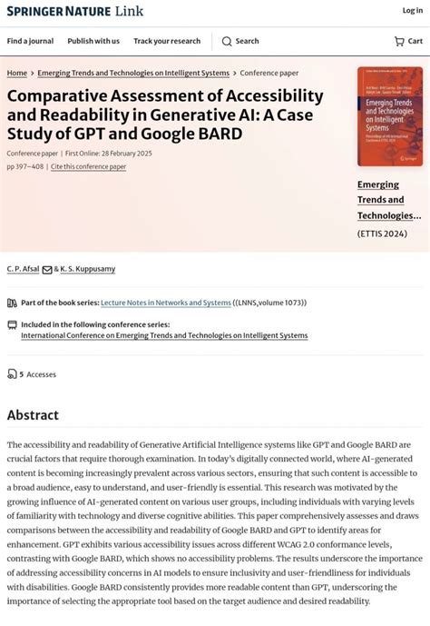 Comparative Assessment of Accessibility and Readability in ... - Springer - coolestguyplanet.net