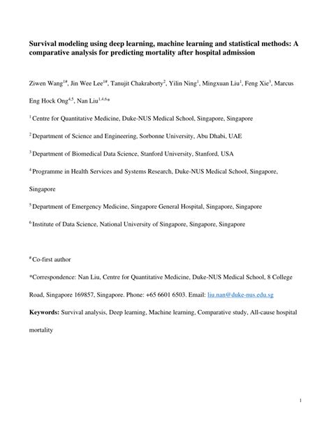 Comparative study of machine learning and statistical survival models ... - wintechmobiles.com
