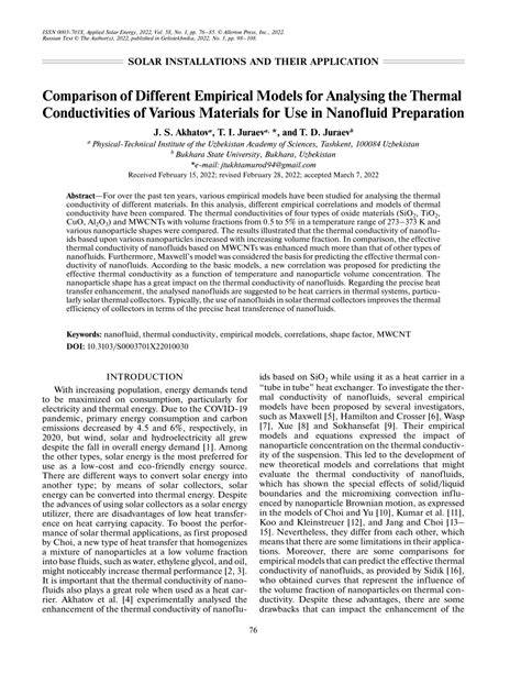 Comparison of Different Empirical Models for Analysing the Thermal ... - raincitystudios.com