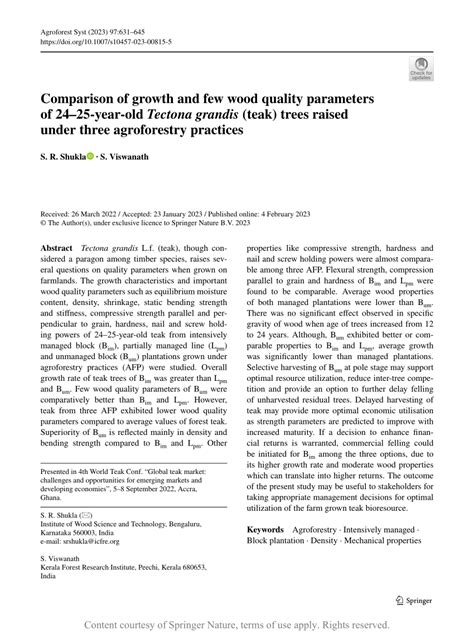 Comparison of growth and few wood quality parameters of 24 - raincitystudios.com
