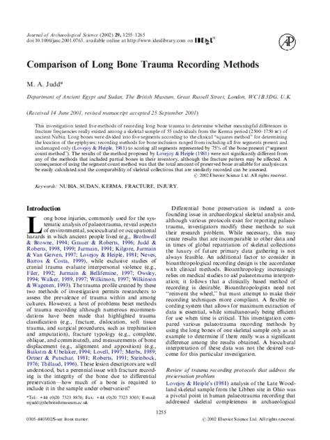 Comparison of Long Bone Trauma Recording Methods - wintechmobiles.com