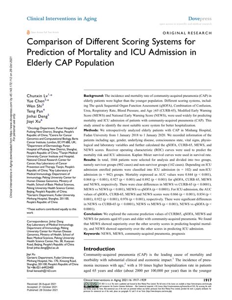 Comparison of the mortality prediction of different ICU scoring systems ... - coolestguyplanet.net