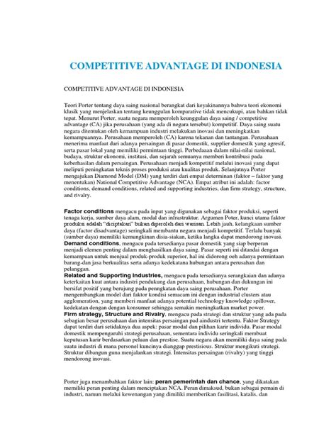 COMPETITIVE ADVANTAGE DI INDONESIA - BINUS Business School - coolestguyplanet.net