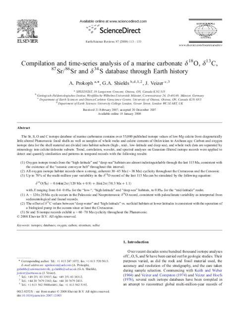 Compilation and time-series analysis of a marine carbonate - raincitystudios.com