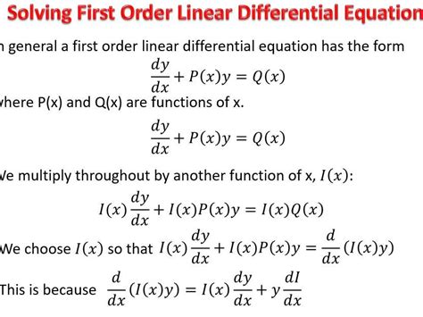 Complete Guide to Solving First-Order Linear Differential Equations ... - wintechmobiles.com