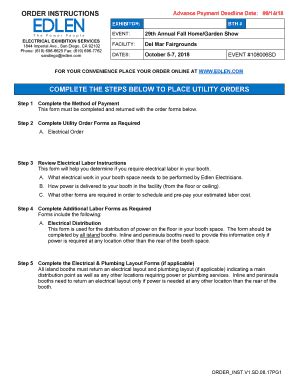 COMPLETE THE STEPS BELOW TO PLACE UTILITY ORDERS