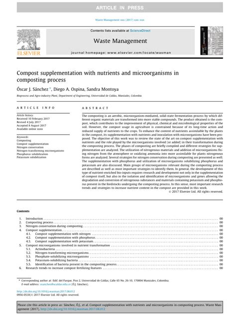 Compost supplementation with nutrients and ... - ScienceDirect - raincitystudios.com