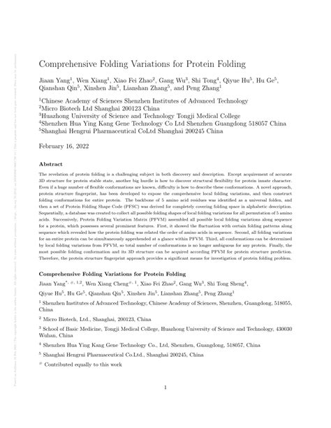 Comprehensive folding variations for protein folding - muktibox.com