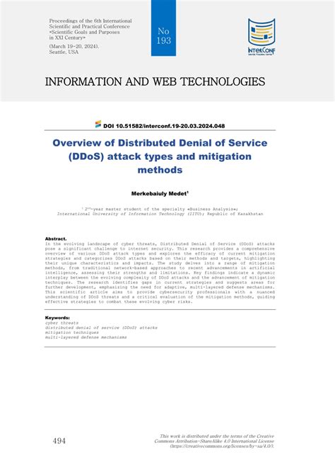 Comprehensive Review of Distributed Denial of Service Attack Mitigation ... - coolestguyplanet.net