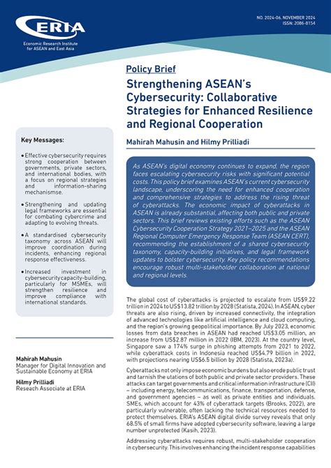 Comprehensive security and resilience in Southeast Asia: ASEAN's ... - wintechmobiles.com