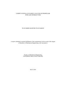 Computational Fluid Dynamics Analysis Of Propeller With And Without ... - muktibox.com