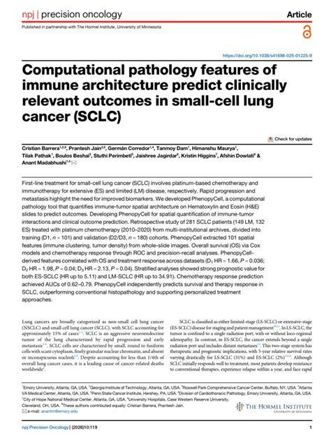 Computational pathology features of immune architecture predict ... - raincitystudios.com