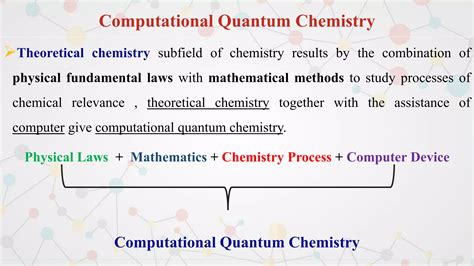Computational Quantum Chemistry - Course - wintechmobiles.com