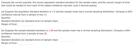 Compute the correct quantile, the correct standard deviation for the ... - wintechmobiles.com