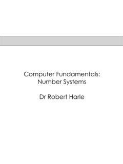 Computer Fundamentals: Number Systems Dr Robert Harle - wintechmobiles.com