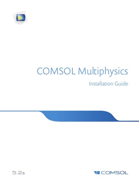 COMSOL Multiphysics Installation Guide