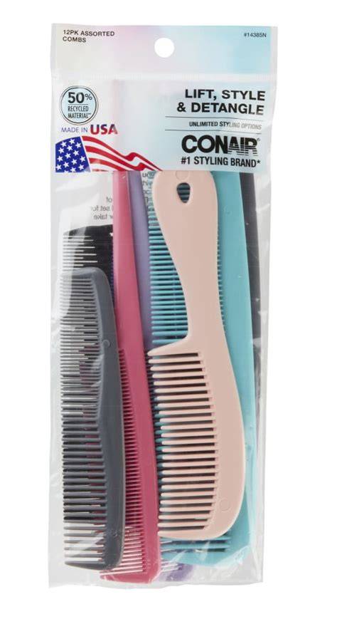 Conair Classic Styling Hair Comb Variety Pack 12 … - raincitystudios.com