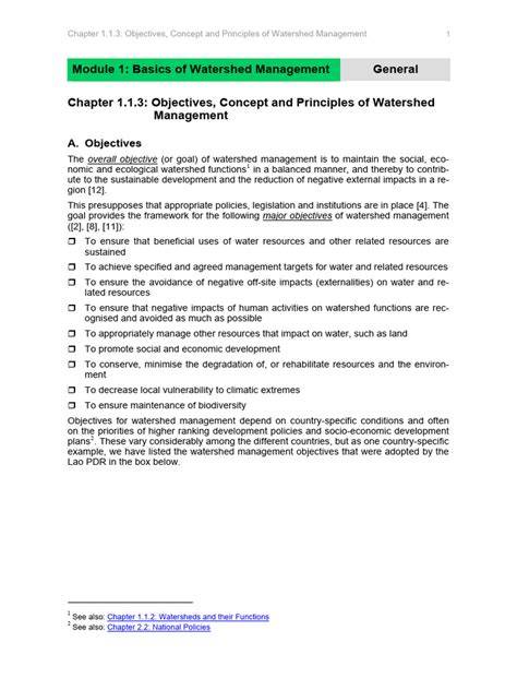 Concept of Watershed Resource Management, Objectives, Principles ... - raincitystudios.com