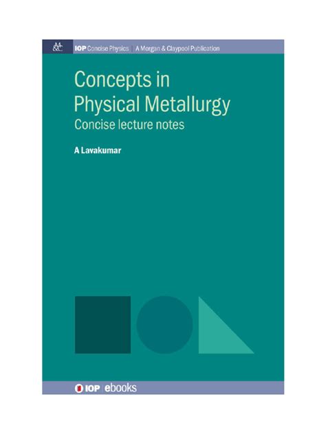 Concepts in Physical Metallurgy - Book - IOPscience - wintechmobiles.com