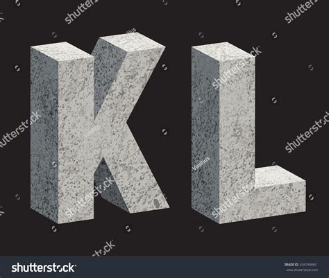 Concrete 3d Letter vectors - Shutterstock - muktibox.com