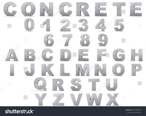 Concrete Letters vectors - Shutterstock - muktibox.com