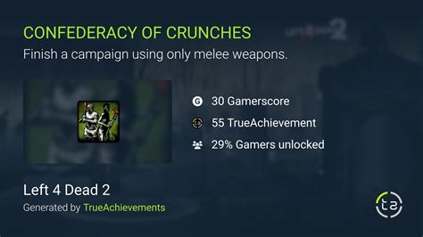 CONFEDERACY OF CRUNCHES achievement in Left 4 Dead 2