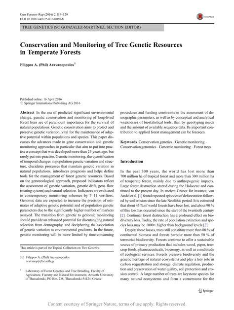 Conservation and Monitoring of Tree Genetic Resources in Temperate Forests - raincitystudios.com