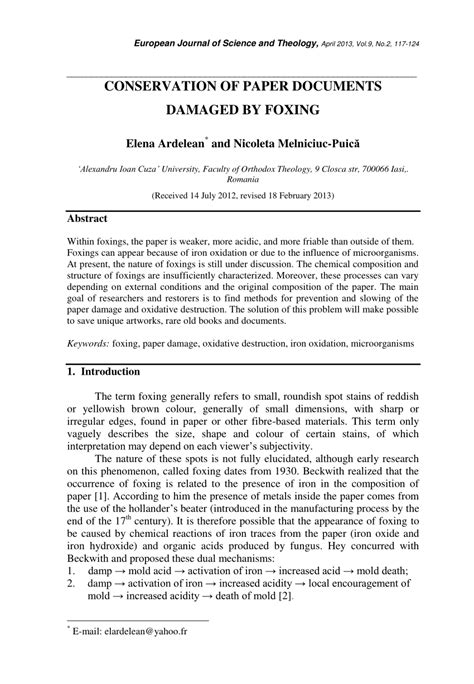 Conservation of paper documents damaged by foxing - muktibox.com