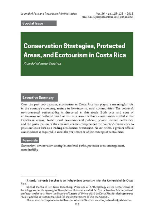 Conservation Strategies, Protected Areas, and Ecotourism in Costa Rica - raincitystudios.com