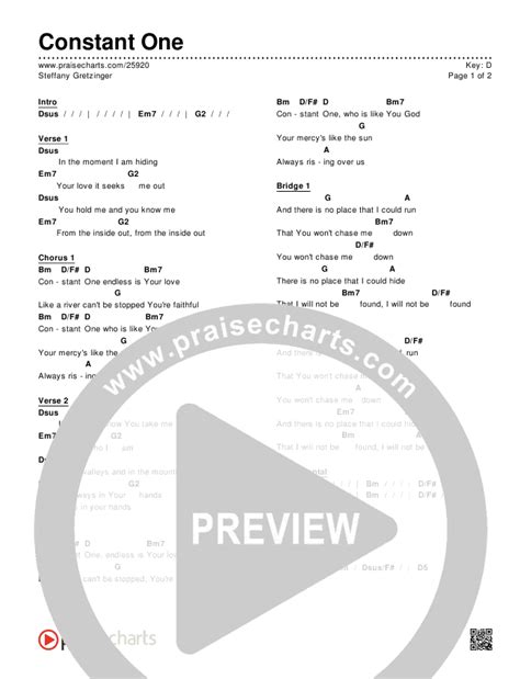 CONSTANT ONE Chords - Steffany Gretzinger E-Chords