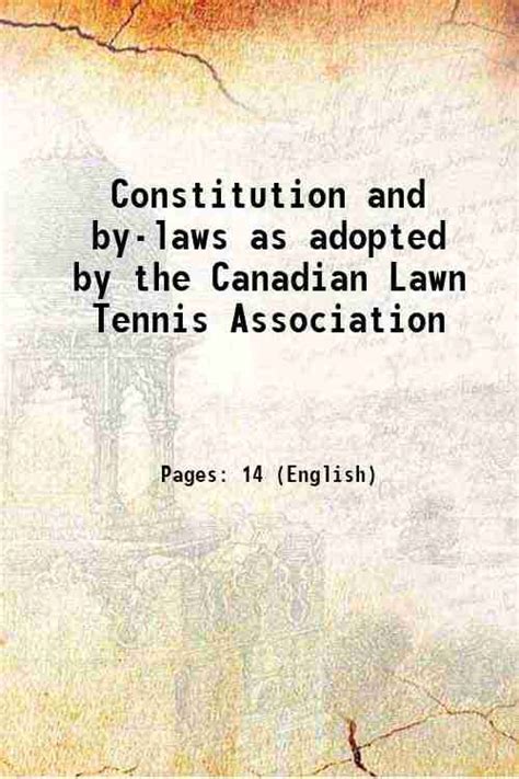 CONSTITUTION Lawn Tennis AssociaRon.