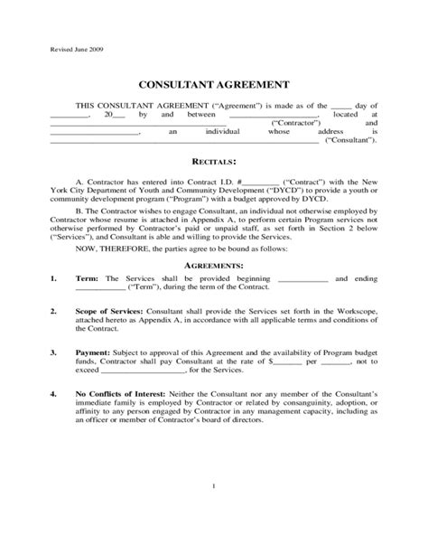 CONSULTANT AGREEMENT - New York City - Edit, Fill, Sign …