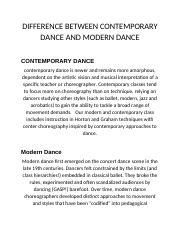 Contemporary Dance vs. Modern Dance - This vs. That - muktibox.com