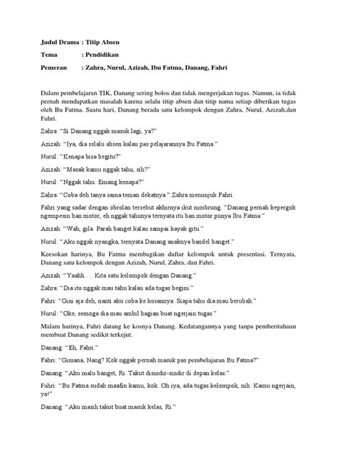 CONTOH DRAMA ROMANTIS (NASKAH DRAMA) - muktibox.com