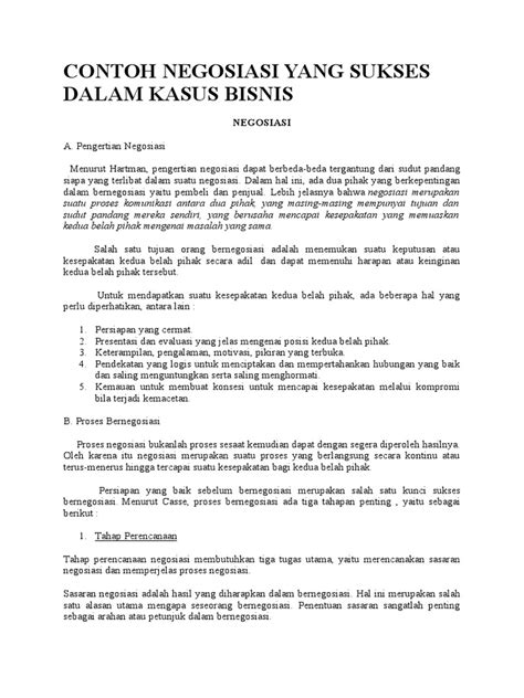 contoh kasus negosiasi - elchoricharrua.com