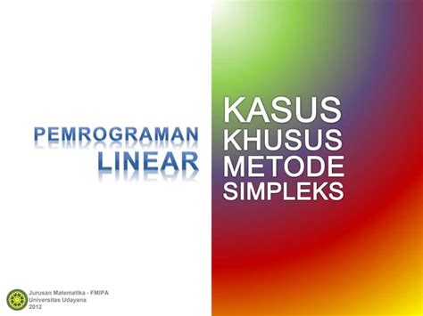 Contoh Kasus Program Linier Simpleks | PDF - wintechmobiles.com