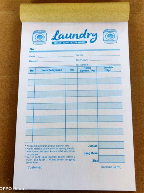 contoh nota laundry - elchoricharrua.com