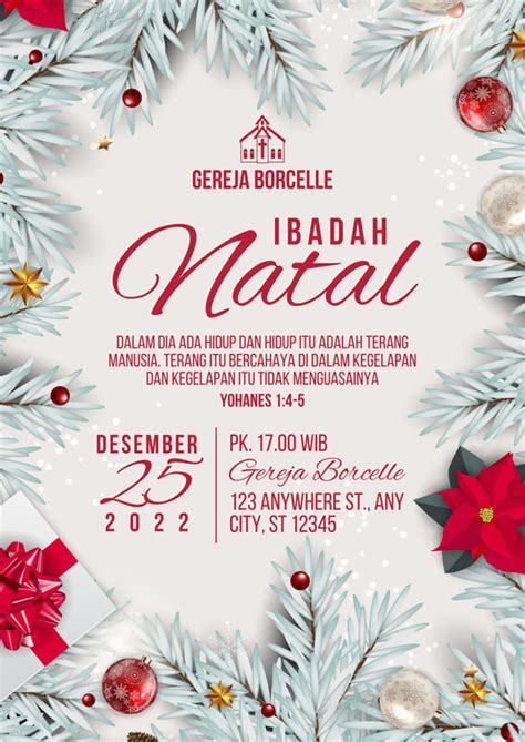 Contoh Poster Natal Online Gratis - muktibox.com