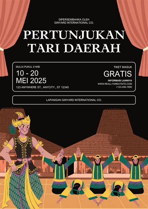 Contoh poster tari gratis & siap edit - muktibox.com