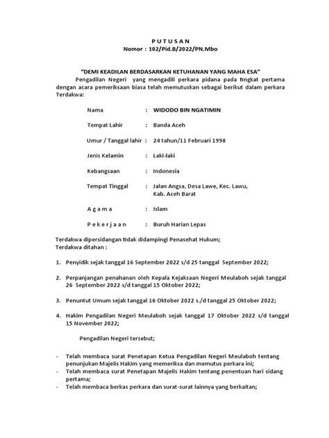 contoh putusan pengadilan - elchoricharrua.com