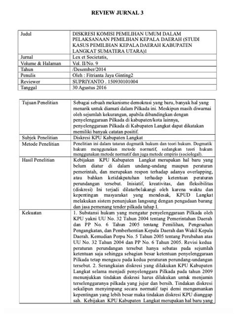 Contoh Review Jurnal - Riviera - coolestguyplanet.net
