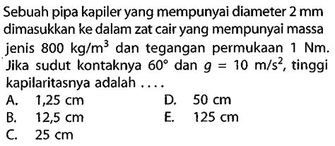 Contoh Soal Kapilaritas - Materi Pendidikan Dasar, SMP, … - wintechmobiles.com