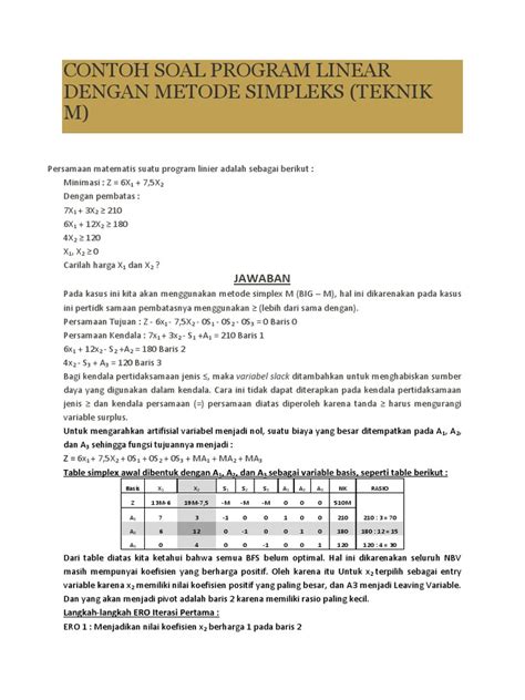 Contoh Soal Program Linear Simpleks | PDF - Scribd - wintechmobiles.com