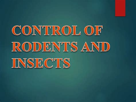 Control of rodents and insects | PPTX - SlideShare - muktibox.com
