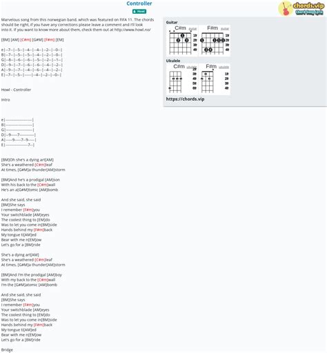 CONTROLLER Chords - Howl E-Chords